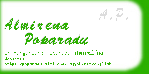almirena poparadu business card